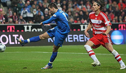 Vedad Ibisevic (l.) erzielte beim 1:2 in München im Dezember das letzte Tor vor seiner Verletzung