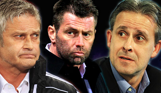 Armin Veh, Michael Skibbe, Pierre Littbarski (v.l.): Wohin geht die Reise der Trainer?