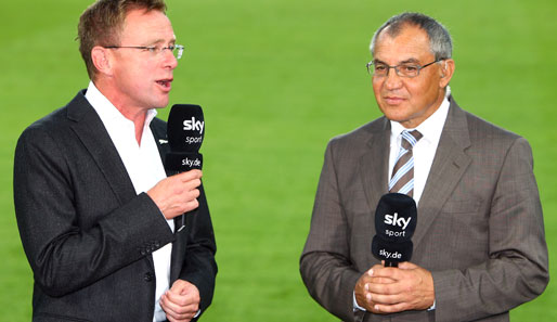 Ralf Rangnick (l.) und Felix Magath liefern sich ein verbales Fernduell