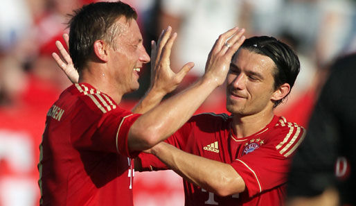 Bald ein altes Bild? Ivica Olic (l.) und Daniel Pranjic sind unzufrieden