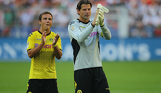 Mario Götze (l.) und Roman Weidenfeller wurden nicht eingesetzt