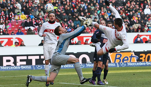 Der VfB Stuttgart hat Hertha BSC Berlin am 21. Spieltag in der ersten Halbzeit überrannt