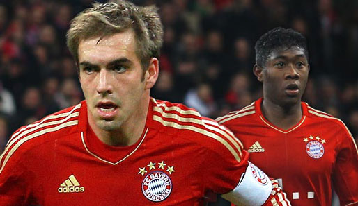 Philipp Lahm (l.) und David Alaba bilden derzeit das Außenverteidiger-Paar bei den Bayern