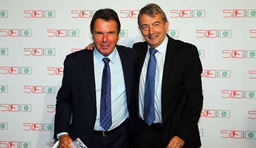 Heribert Bruchhagen (l.) möchte Wolfgang Niersbach (r.) nicht als UEFA-Präsident haben