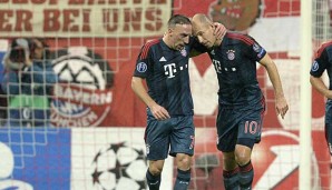 Arjen Robben ließ Frank Ribery den Elfmeter gegen Viktoria Plzen schießen