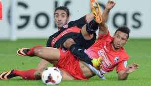 Szene aus dem Pokal-Duell, das der SC Freiburg mit 2:1 gegen den VfB Stuttgart gewann