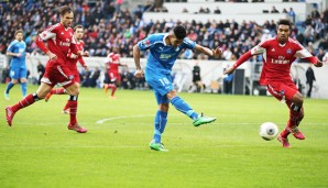 4. Minute in Sinsheim: Firmino macht das 1:0 gegen den Hamburger SV