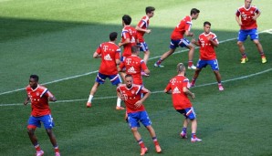 Die Spieler des FC Bayern während der ersten Trainingseinheit in den USA