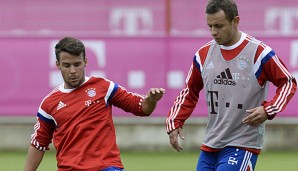 In Rafinha (r.) hat Bernat (l.) schon einen guten Freund gefunden