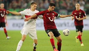 Lars Stindl (r.) von Hannover 96 fällt derzeit verletzt aus