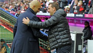 Man schätzt sich: Pep Guardiola (l.) und Markus Weinzierl