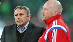 Klaus Allofs (l.) übernahm den VfL Wolfsburg Ende 2012