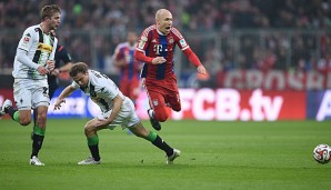 Robben musste noch in der ersten Hälfte gegen Gladbach ausgewechselt werden