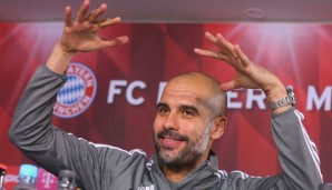 Pep Guardiola präsentierte sich ausgesprochen gut gelaunt am Freitag