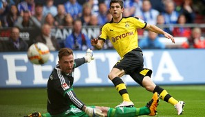 Um ein Haar: Christian Pulisic vergab die Chance, den BVB auf Schalke in Führung zu bringen