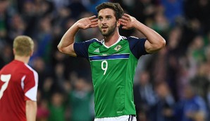 Will Grigg saß bei der EM nur auf der Bank - war für die Fans aber trotzdem 'on fire'