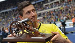 Platz 12: Robert Lewandowski (Borussia Dortmund, FC Bayern München) - Bundesliga-Spiele: 229, Siege: 162, Siegquote: 70,7%