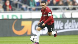 Platz 9: Hannover 96. Spieler durchschnittlich im Verein seit: 1,86 Jahren. Dienstältester Spieler: Manuel Schmiedebach