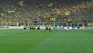 Dieses Transparent rollten die BVB-Fans kurz vor dem Anpfiff gegen Leverkusen aus.