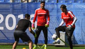 Roman Buerki und Marwin Hitz bei der Schweizer Nationalmannschaft