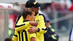 MARIO GÖTZE: Das "Jahrhunderttalent" sprühte nach seinem Sprung zu den BVB-Profis 2010 vor Spielwitz, Ideen und Torgefahr. "Er war einfach unglaublich", sagte Förderer Klopp: "Er ist der Beste, den ich je trainiert habe."