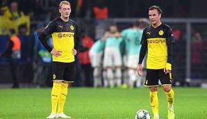 Überzeugten nur selten in der Rolle als falsche Neuner: Julian Brandt und Mario Götze vom BVB.