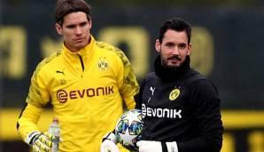 Eidgenossen unter sich: Roman Bürki und Marwin Hitz hüten beim BVB das Tor.