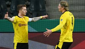 Marko Reus (l.) ist von Erling Haaland begeistert.