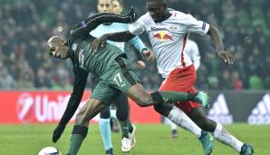 Der damals 18-jährige Dayot Upamecano im November 2016 bei einem Europa-League-Spiel mit RB Salzburg gegen den FK Krasnodar.