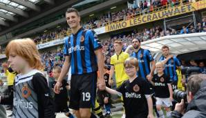 Thomas Meunier im Trikot des FC Brügge vor einem Testspiel gegen den BVB im Juli 2012.