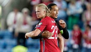 Virgil van Dijk (h.) schwärmte von BVB-Torjäger Erling Haaland