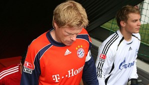 Oliver Kahn war einer der Vorbilder von Manuel Neuer (r.)