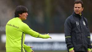 Jogi Löw und Oliver Bierhoff beim Training des DFB-Teams