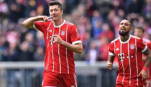 Mit seinem Elfmeter gegen den Hamburger SV machte Lewandowski die 100 Buli-Tore voll.