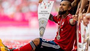 Arturo Vidal hat mit dem FC Bayern die deutsche Meisterschaft in der abgelaufenen Saison gewonnen.