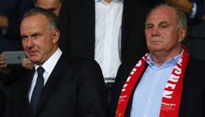 Uli Hoeneß (r.) fordert Geduld mit dem FC Bayern.