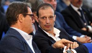 Fabio Capello (l.) würde Massimiliano Allegri gerne beim FC Bayern sehen.