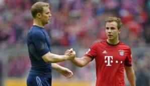 Manuel Neuer und Mario Götze spielten schon zwischen 2013 und 2016 für den FCB.