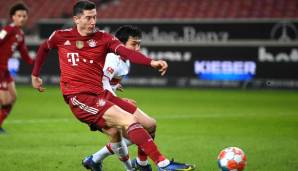 Robert Lewandowski erzielte im Kalenderjahr 2021 42 Tore.