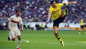 Robert Lewandowski war ein ständiger Unruheherd in der Stuttgarter Defensive