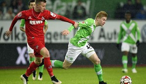 Kevin de Bruyne (r.) hatte es gegen den 1. FC Köln oft schwer