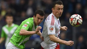 Ivica Olic (r.) unterlag mit dem HSV seinem Ex-Verein aus Wolfsburg