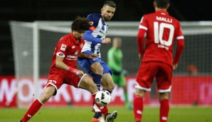 Vedad Ibisevic traf doppelt und sah dann Gelb-Rot