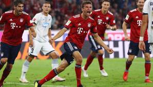 Thomas Müller: Erzielte per Kopf das Führungstor nach Kimmich-Ecke. In besserer Form als beim Saisonfinale und bei der WM. Sein zweiter Treffer zählte wegen Handspiels nicht. Kurz danach mit starkem Assist auf Robben. Note: 2.