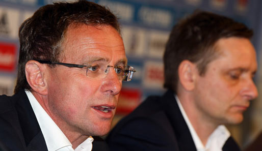 Müssen die Weichen für die kommende Woche stellen: Ralf Rangnick (l.) und Horst Heldt