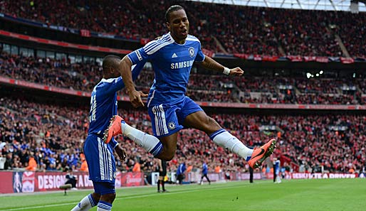 Didier Drogba feiert sein Tor im FA-Cup-Finale gegen den FC Liverpool