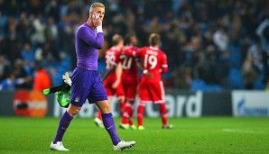 Ein einsamer Abend: Joe Hart im Hinspiel gegen den FC Bayern