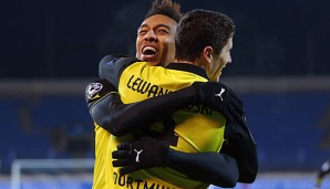 Wollen ins Viertelfinale: Pierre Aubameyang und Robert Lewandwoski