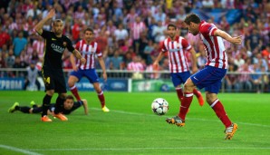 Koke (r.) hatte Atletico mit 1:0 in Führung gebracht. Javier Mascherano reklamierte vorsichtshalber