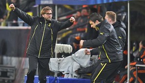 BVB-Trainer Jürgen Klopp (l.) war mächtig stolz auf seine Spieler